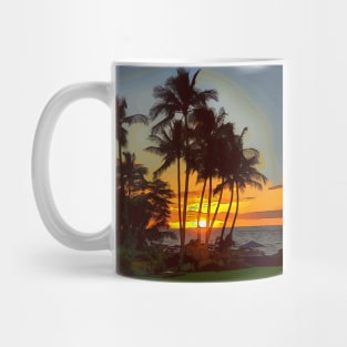 Sunset over the ocean in Maui Hawaii Mug